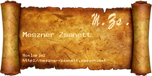 Meszner Zsanett névjegykártya